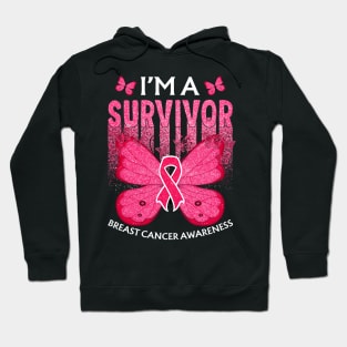 In October We Wear Pink Butterfly Breast Cancer Awareness Hoodie